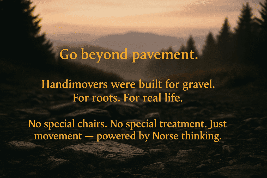 Wild forest path with giant stones like step-stones to the underworld, surrounded by tall pine trees